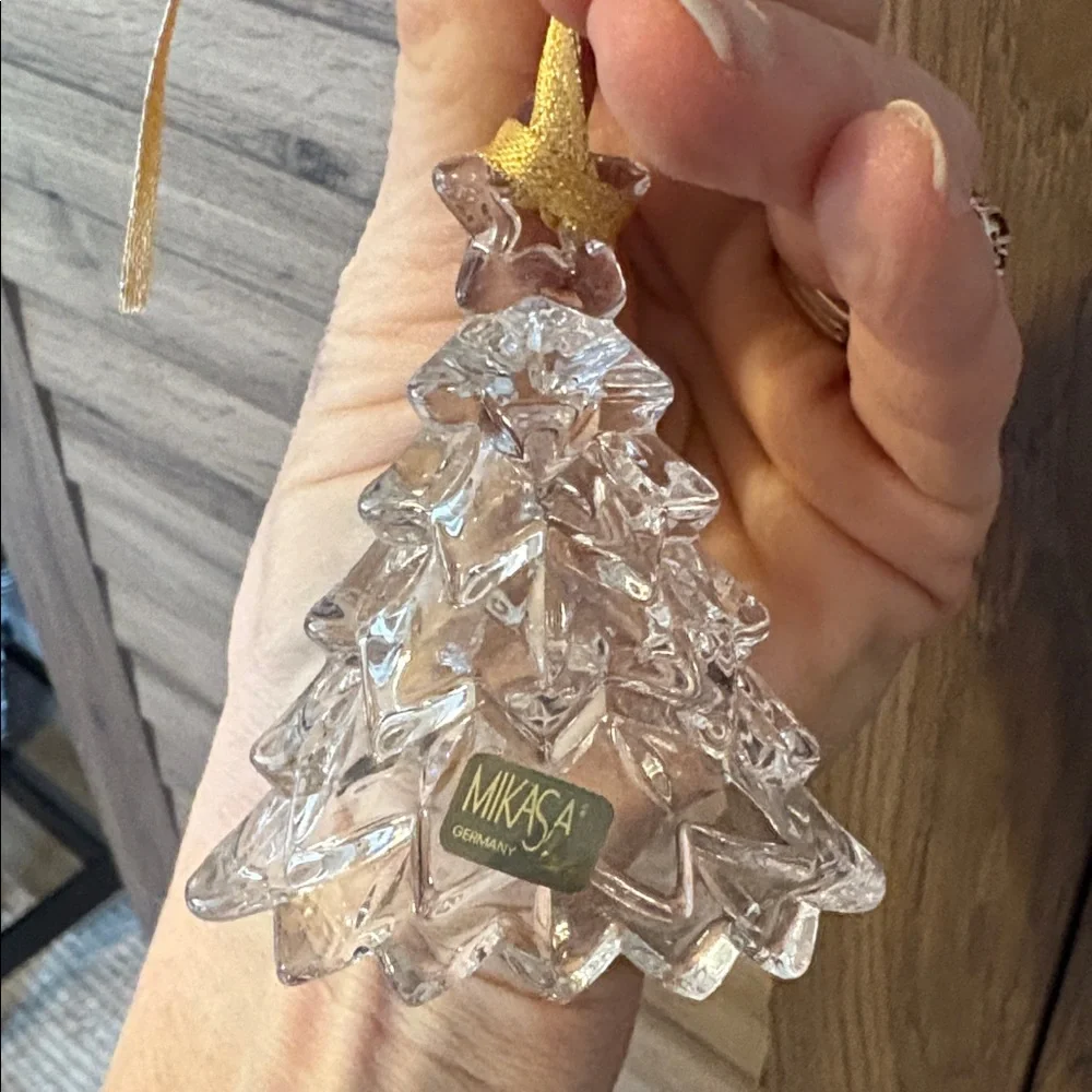 Vintage MIKASA Cut Crystal “Heavenly Music” Tree Bell Ornament